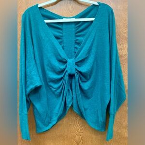 Ya Los Angeles teal open blouse